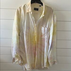 Vintage DKNY oversized  Pastel Tie-Dye Casual Shirt